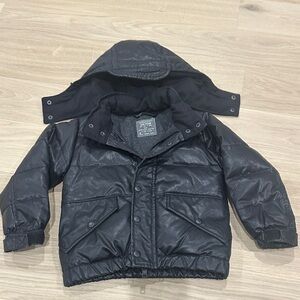 AllSaints Spitalfield Kids Black Hooded Puffer Jacket
